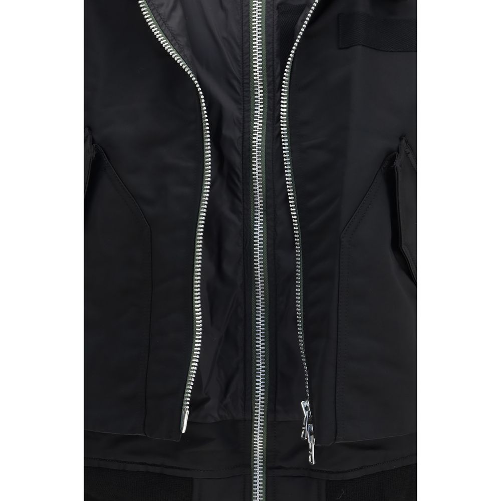 Sacai Black Cotton Bomber