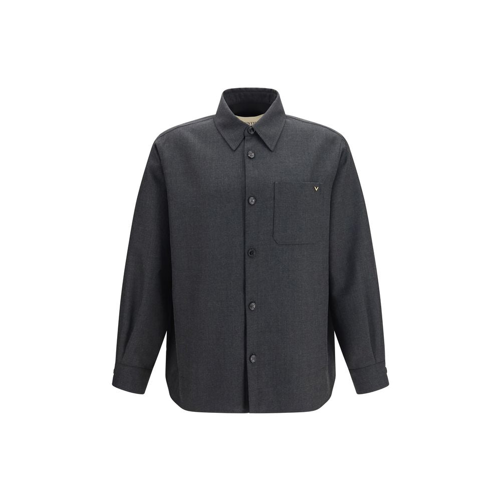 Valentino Garavani Gray Polyester Full-Length Jacket