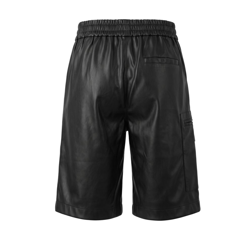 Trussardi Jeans Black Polyester Men Shorts