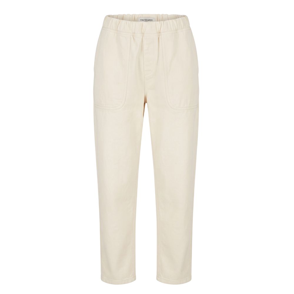 Trussardi Jeans Beige Cotton Men Pants