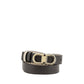 Ferragamo Black Calf Leather Bos Taurus Regular Belt