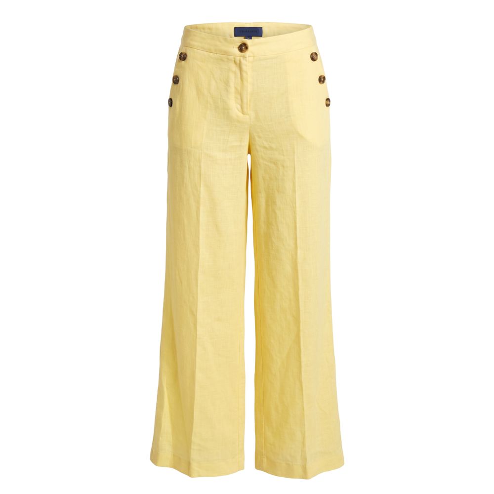 Trussardi Jeans Yellow Flax Women Pants