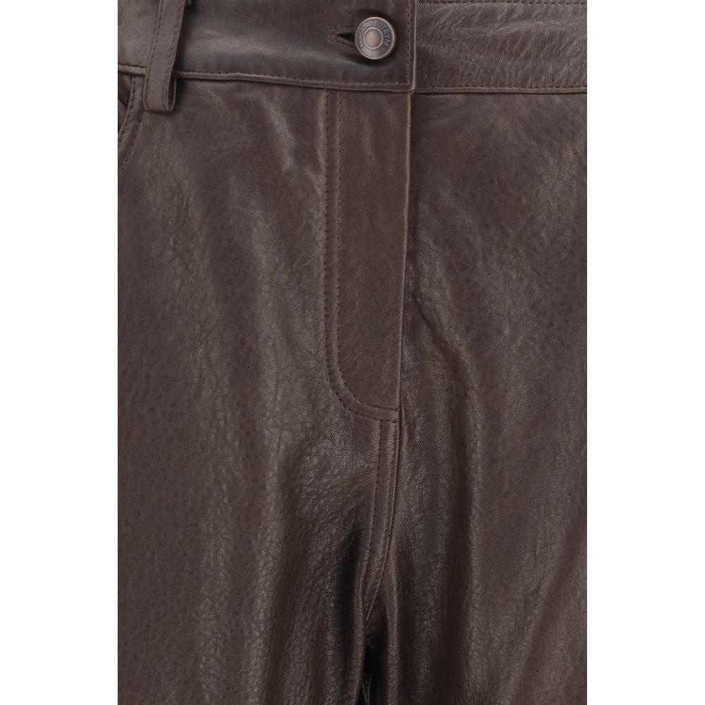 Magda Butrym Brown Leather Pants