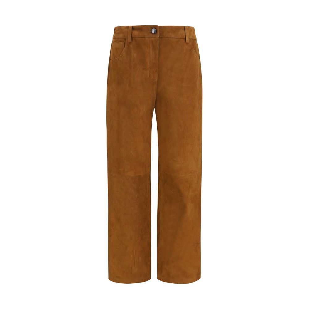 Magda Butrym Brown Lambskin Pants