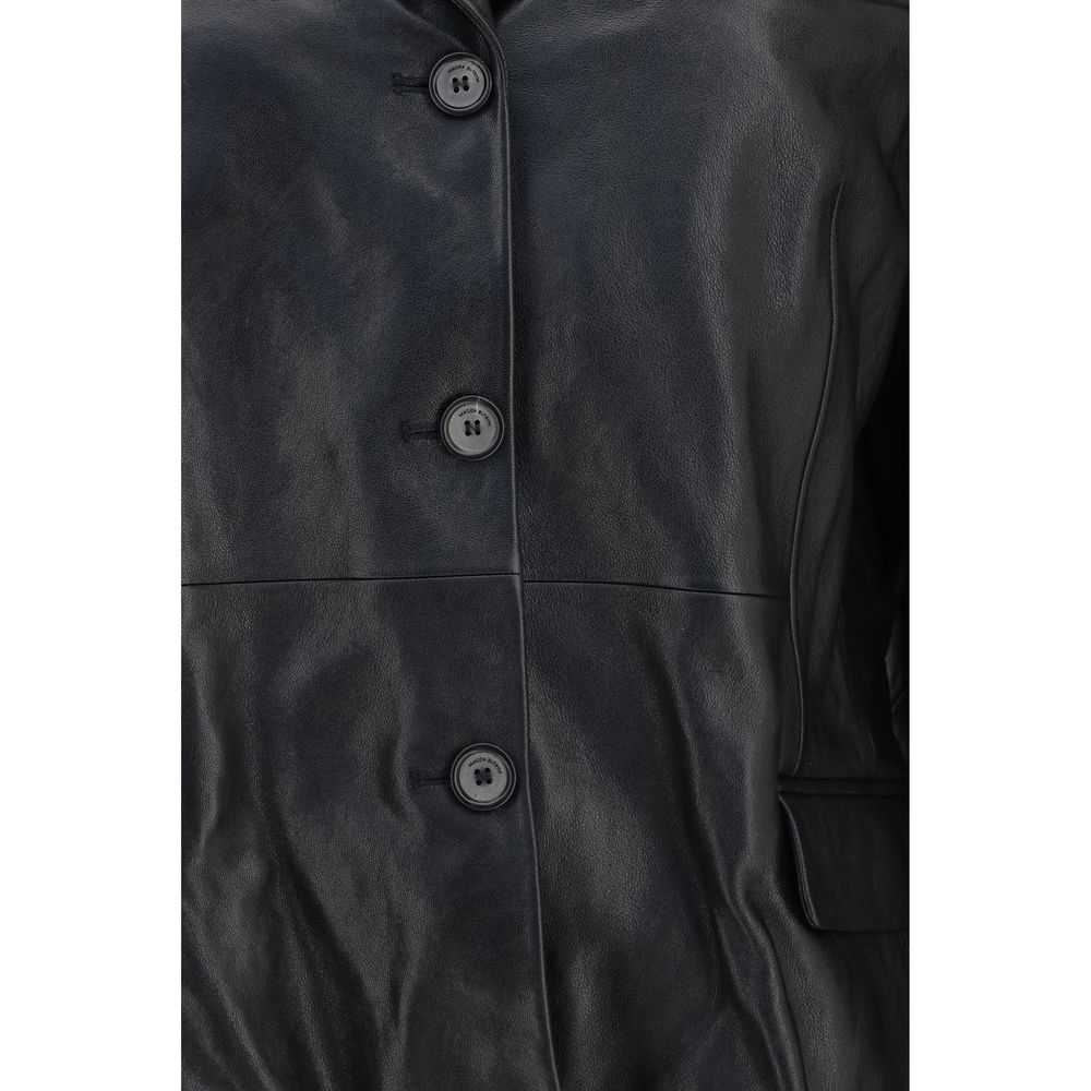 Magda Butrym Black Lambskin Blazer