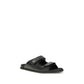 Dolce & Gabbana Black Calf Leather Bos Taurus Flat Sandals