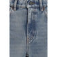 Golden Goose Blue Cotton Straight-Leg Jeans