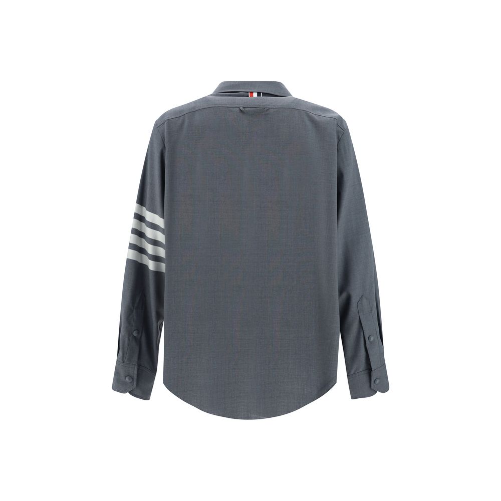Thom Browne Gray Wool Oves Aries Dress Shirt
