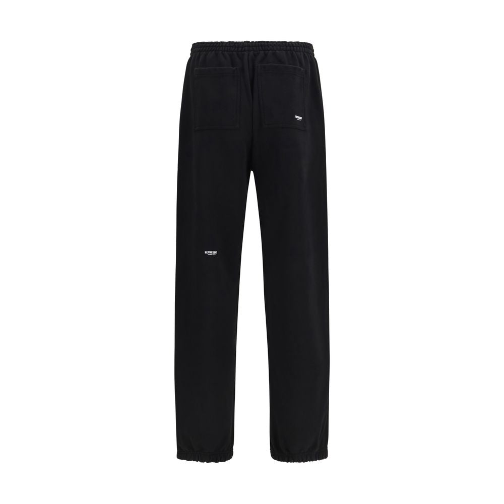 Represent Black Cotton Athletic Pants