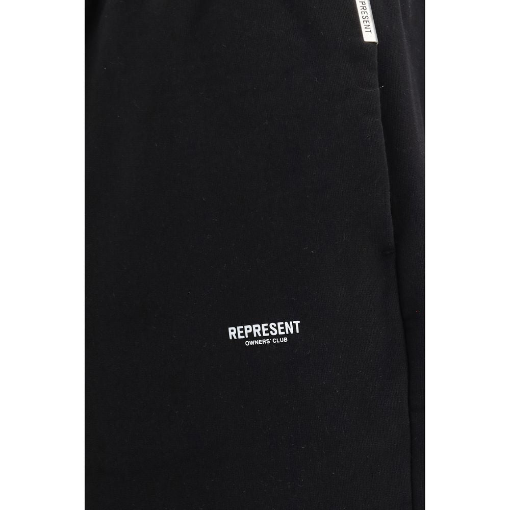 Represent Black Cotton Athletic Pants