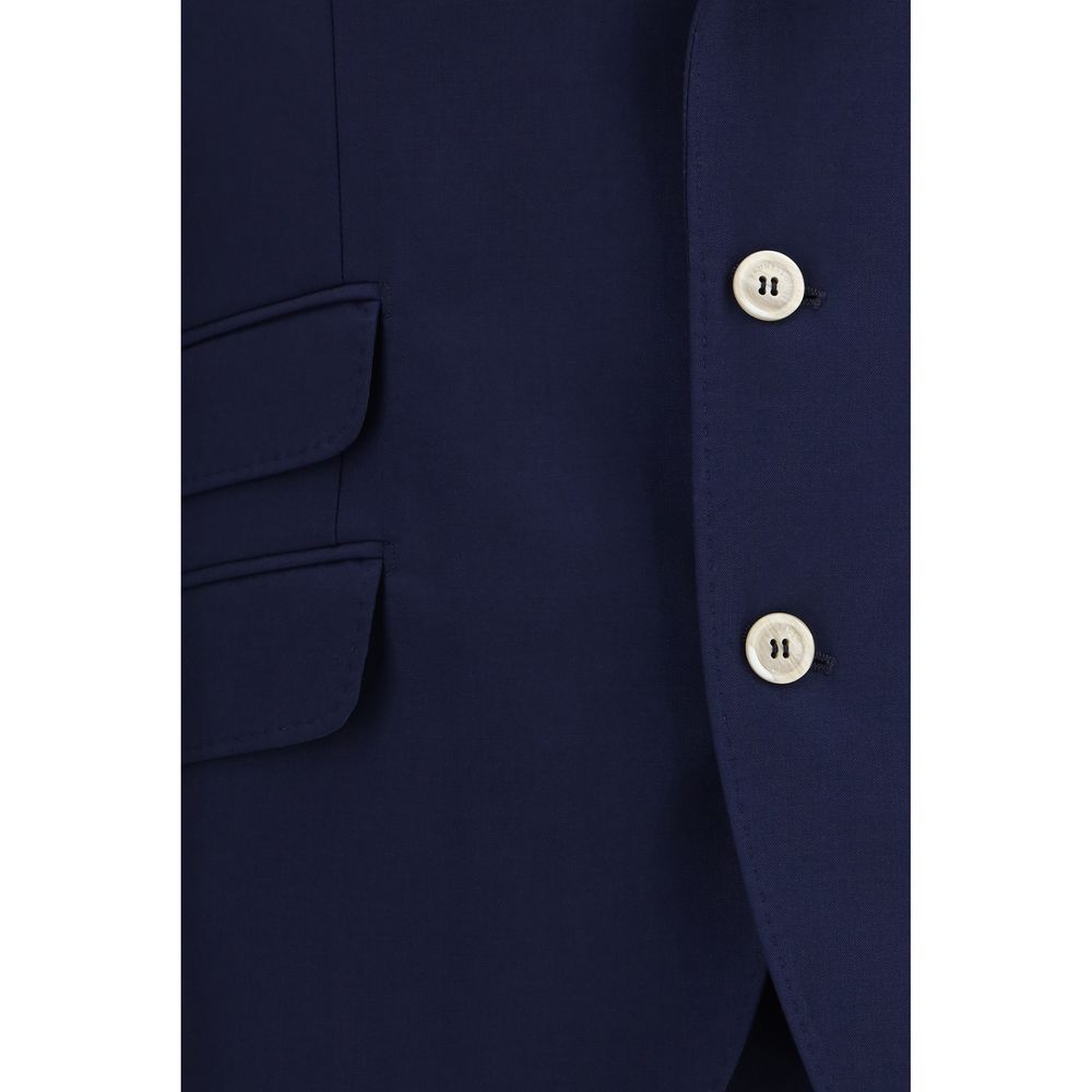 Brunello Cucinelli Blue Wool Oves Aries Two-Piece Suit