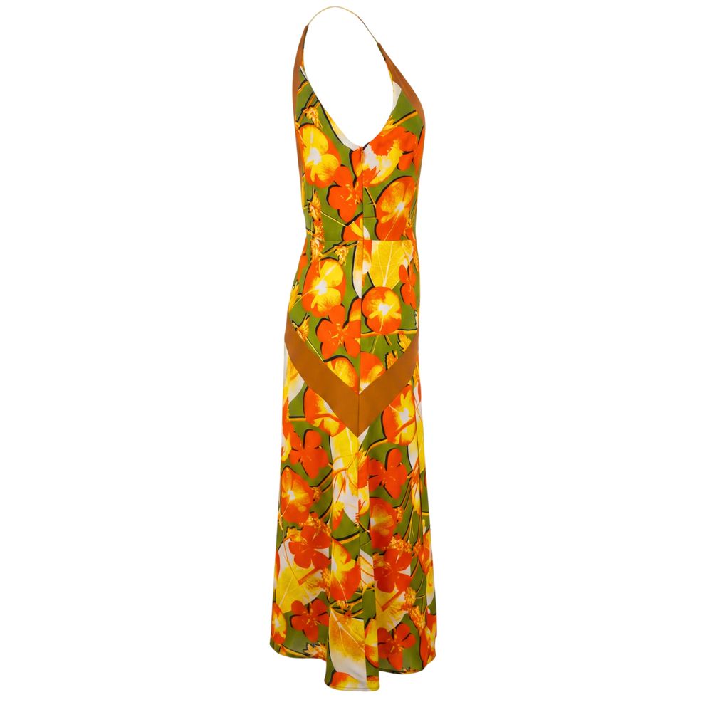 Trussardi Yellow Silk Women Dress