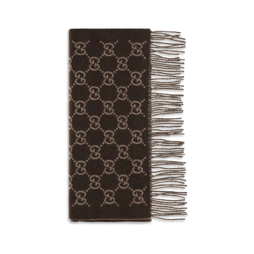 Gucci Brown Cashmere Scarf