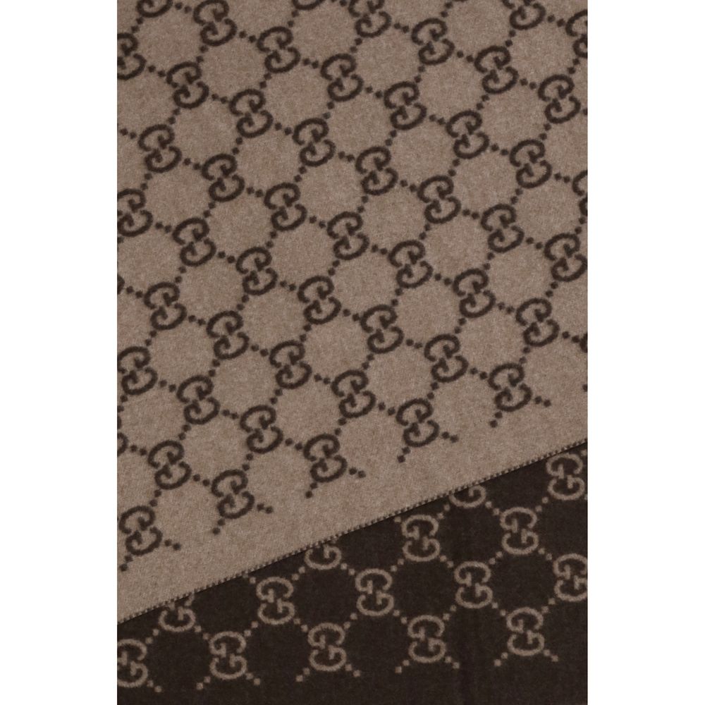 Gucci Brown Cashmere Scarf