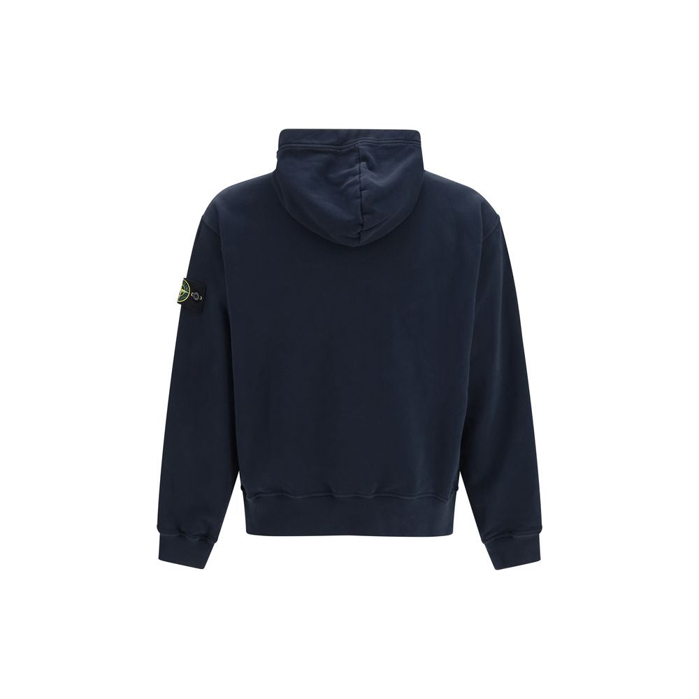 Stone Island Blue Cotton Sweatshirt