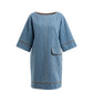 Trussardi Jeans Blue Cotton Women Dress
