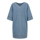 Trussardi Jeans Blue Cotton Women Dress