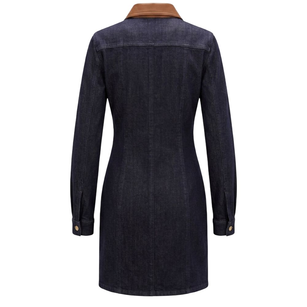 Trussardi Jeans Blue Cotton Women Dress