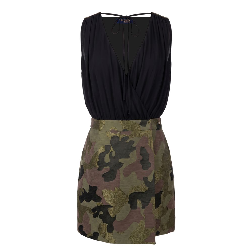 Trussardi Jeans Black Cotton Women's Dress