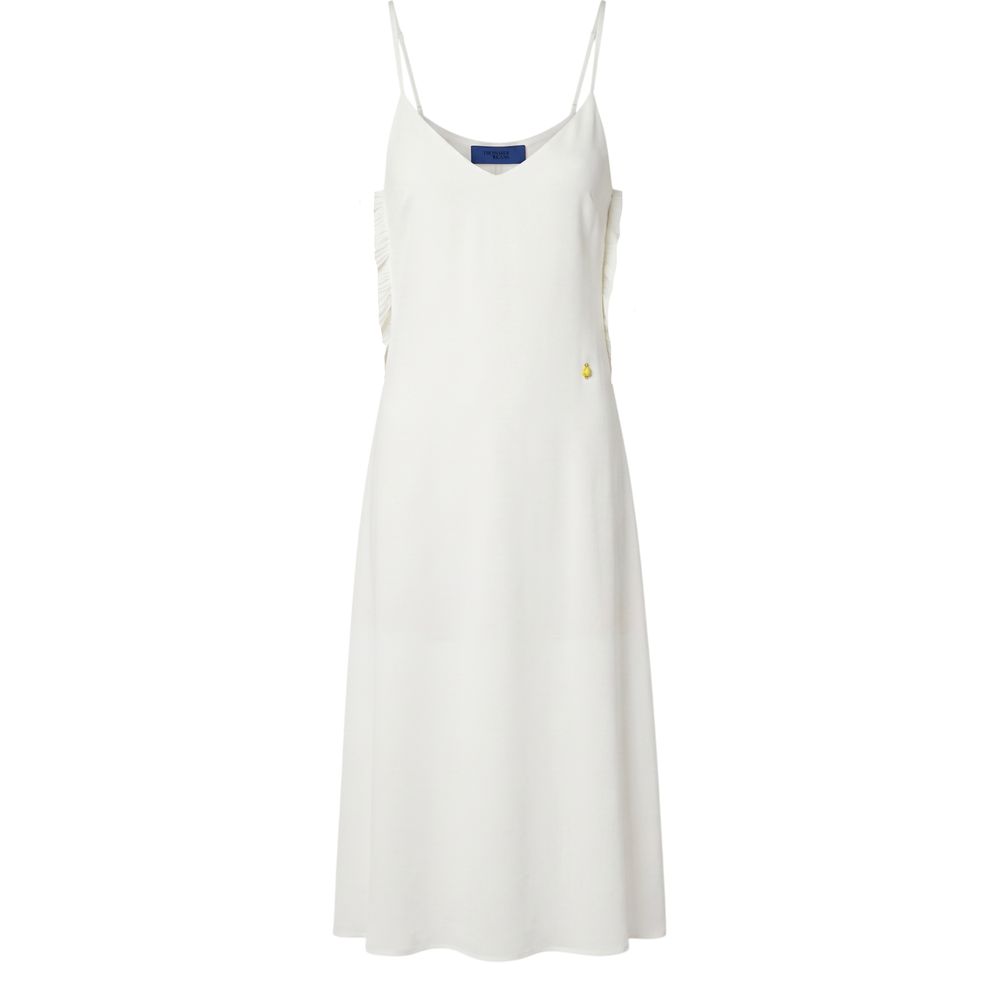 Trussardi Jeans White Polyester Women Dress
