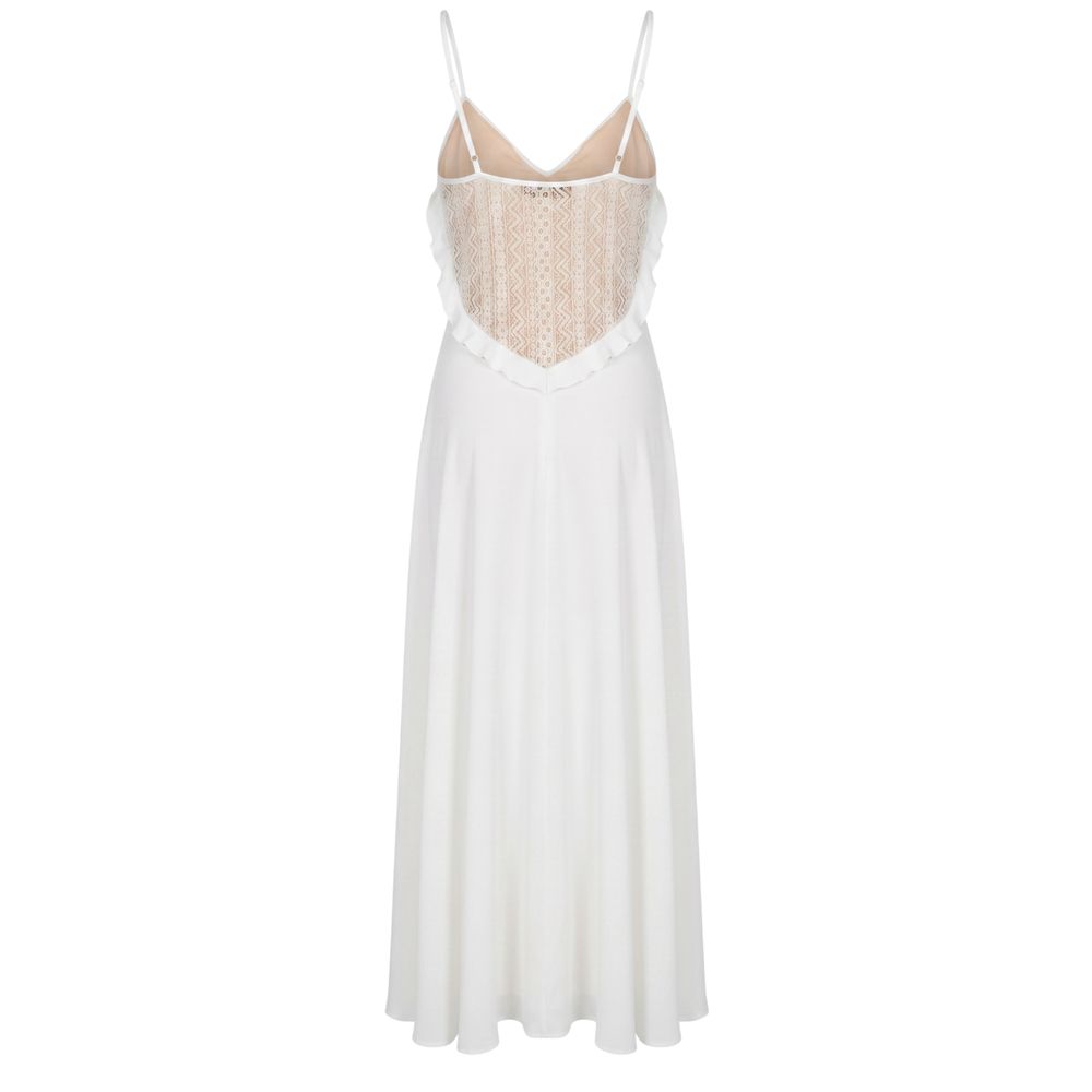 Trussardi Jeans White Polyester Women Dress