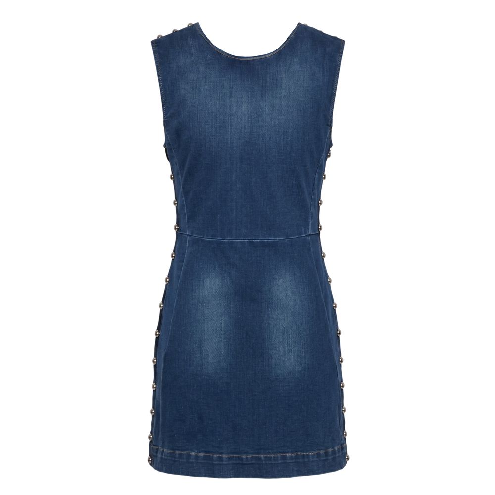 Trussardi Jeans Blue Cotton Women Dress