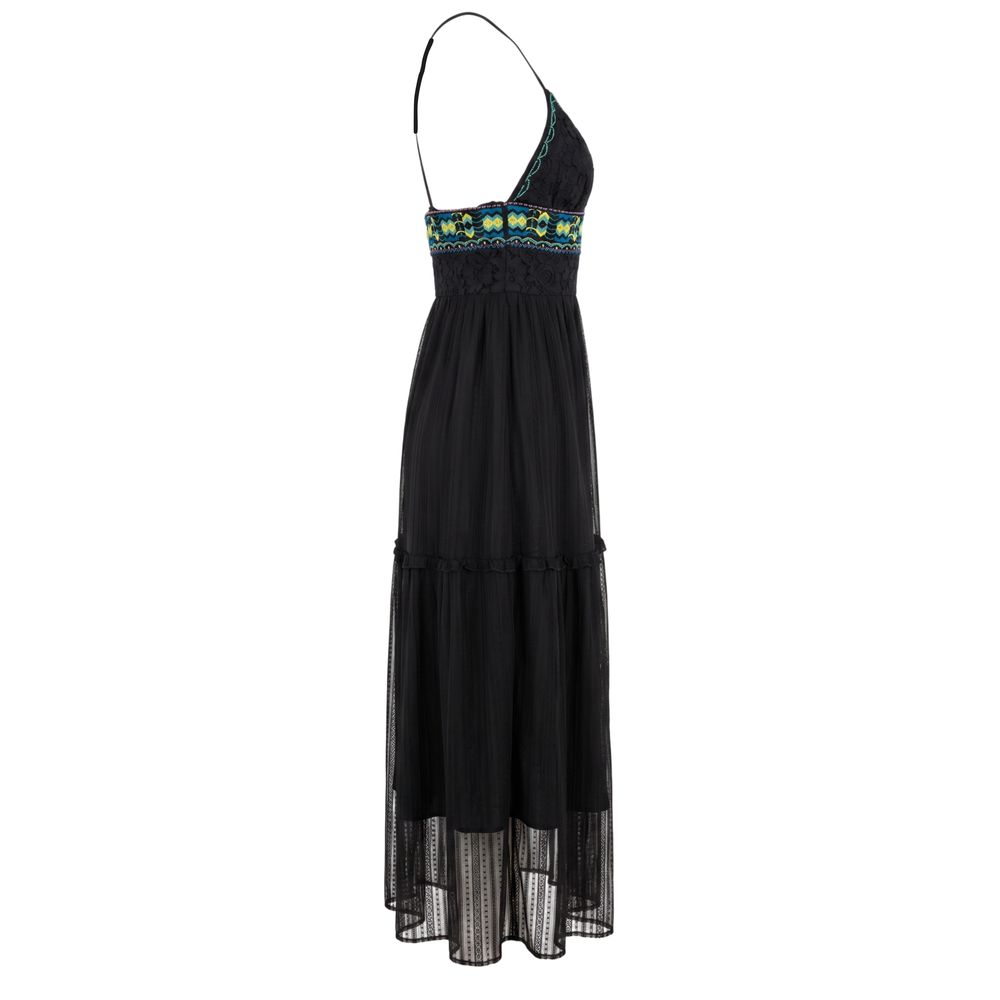 Trussardi Jeans Black Cotton Women Dress