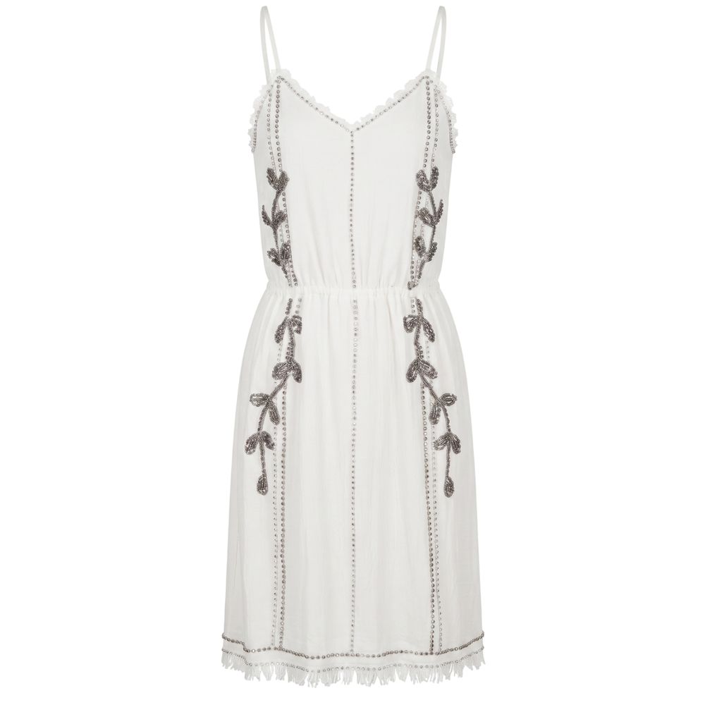 Trussardi Jeans White Cotton Women Dress