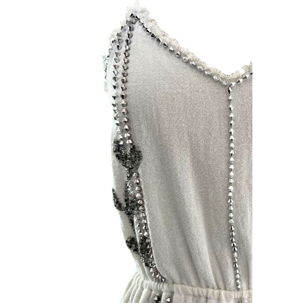 Trussardi Jeans White Cotton Women Dress