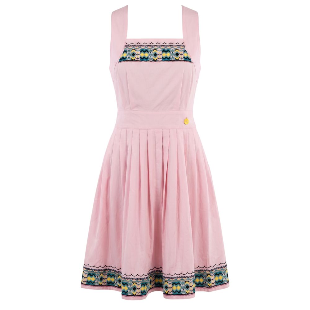 Trussardi Jeans Pink Cotton Women Dress