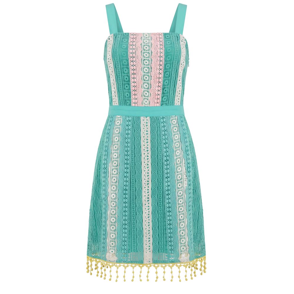 Trussardi Jeans Green Cotton Women Dress
