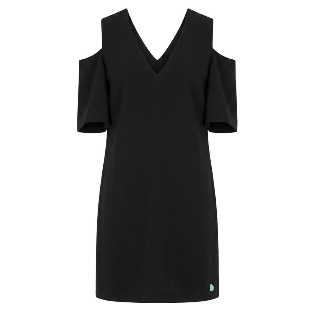Trussardi Jeans Black Polyester Women Dress