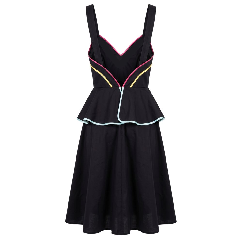 Trussardi Jeans Black Cotton Women's Dress