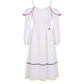 Trussardi Jeans White Cotton Women Dress