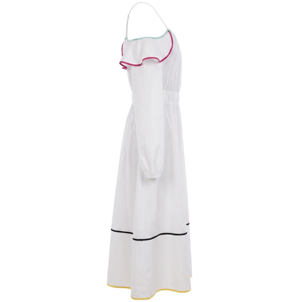 Trussardi Jeans White Cotton Women Dress