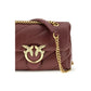 PINKO Bordeaux Calf Leather Bos Taurus Shoulder Bag
