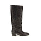 P.A.R.O.S.H. Brown Calf Leather Bos Taurus Flat Boots