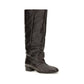 P.A.R.O.S.H. Brown Calf Leather Bos Taurus Flat Boots