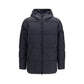 Stone Island Blue Goose Down Full-Length Jacket