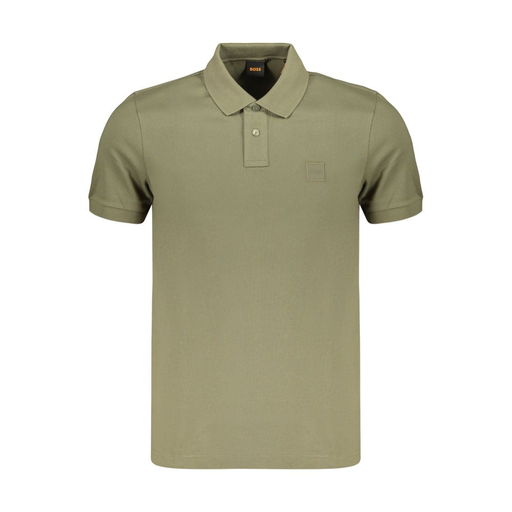 Hugo Boss Green Cotton Men's Polo Shirt