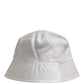 Dolce & Gabbana Men White Nylon Wide Brim Bucket Capello Hat