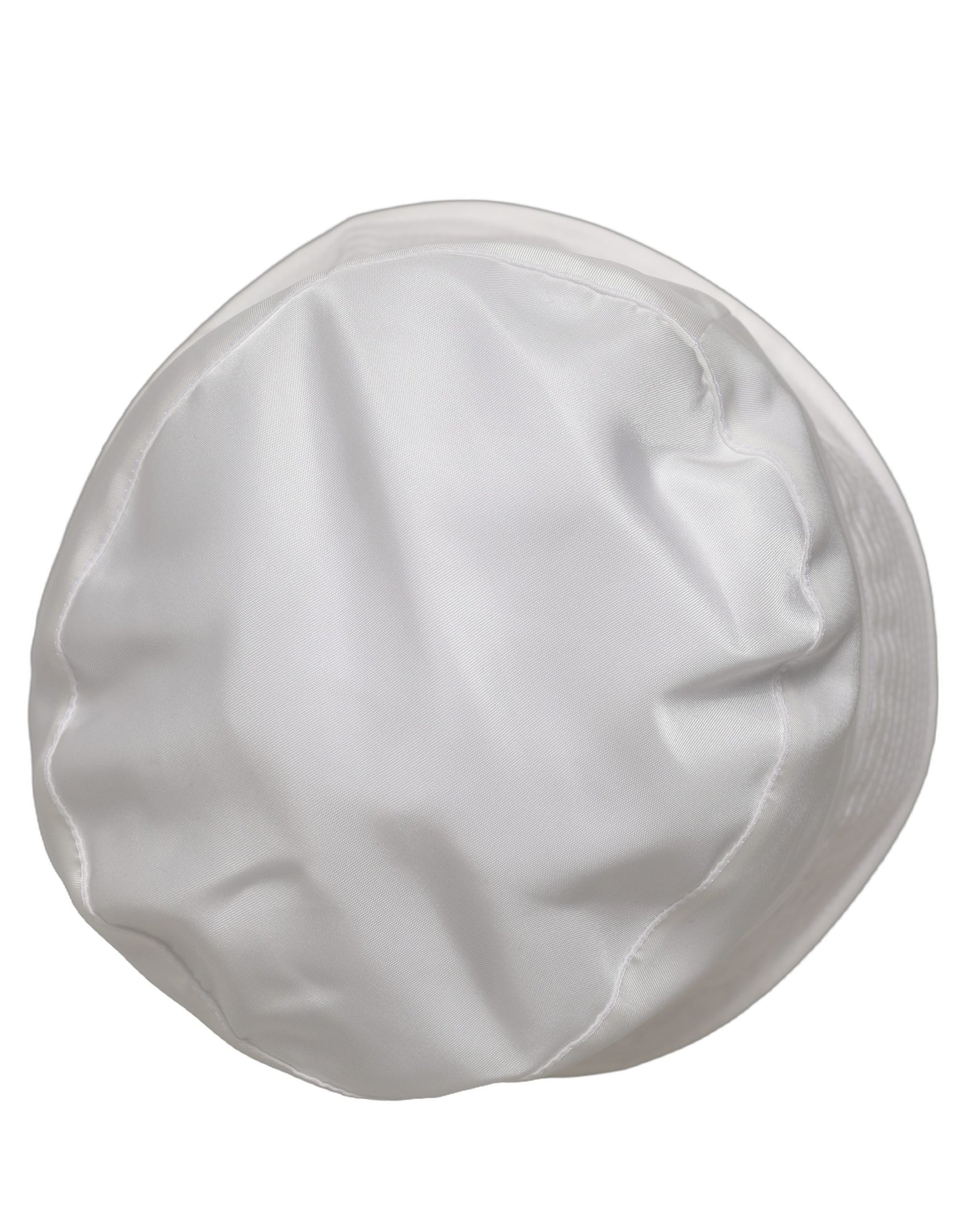 Dolce & Gabbana Men White Nylon Wide Brim Bucket Capello Hat