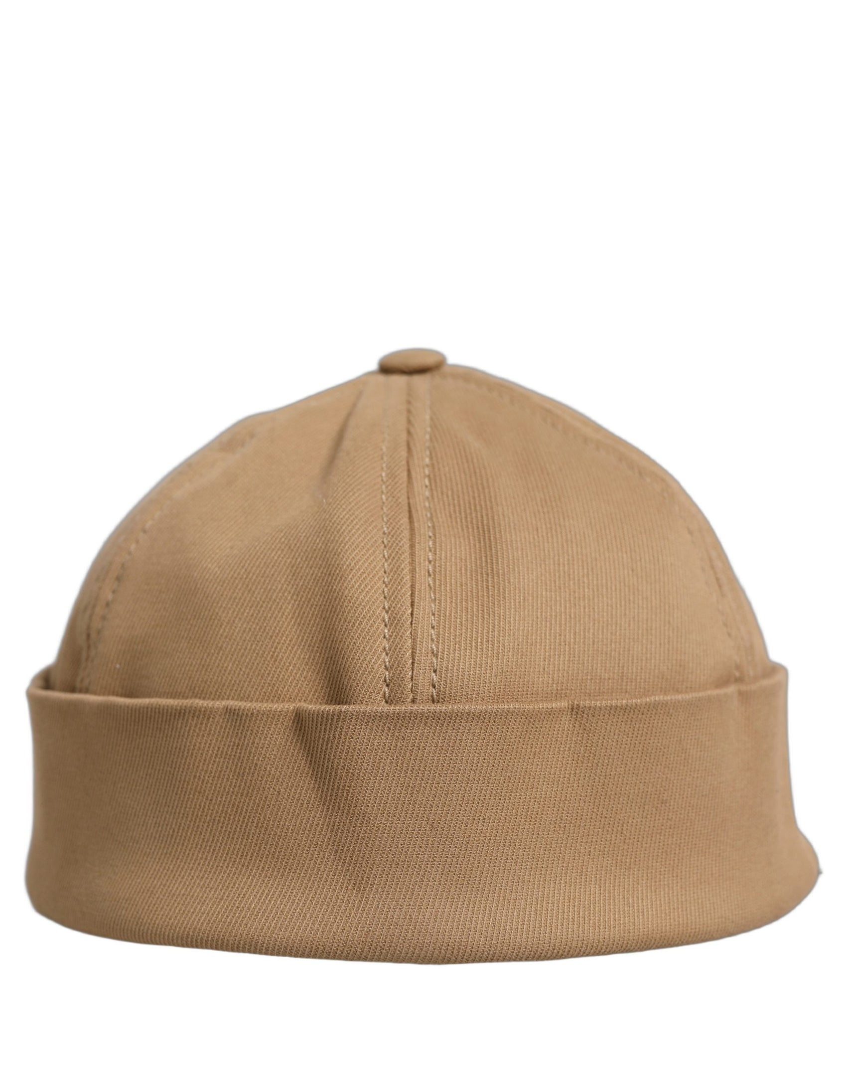 Dolce & Gabbana Men Khaki Cotton Docker Capello Brimless Hat