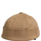 Dolce & Gabbana Men Khaki Cotton Docker Capello Brimless Hat