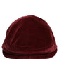 Dolce & Gabbana Men Dark Red Cotton Newsboy Capello Cabbie Hat