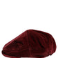 Dolce & Gabbana Men Dark Red Cotton Newsboy Capello Cabbie Hat
