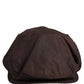 Dolce & Gabbana Men Brown Cotton Newsboy Capello Cabbie Hat