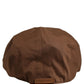 Dolce & Gabbana Men Brown Cotton Newsboy Capello Cabbie Hat