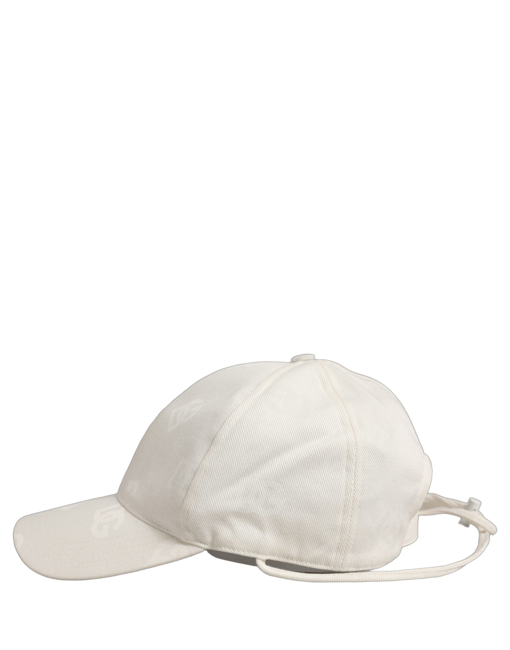 Dolce & Gabbana Men White Cotton Stretch Baseball Capello Hat