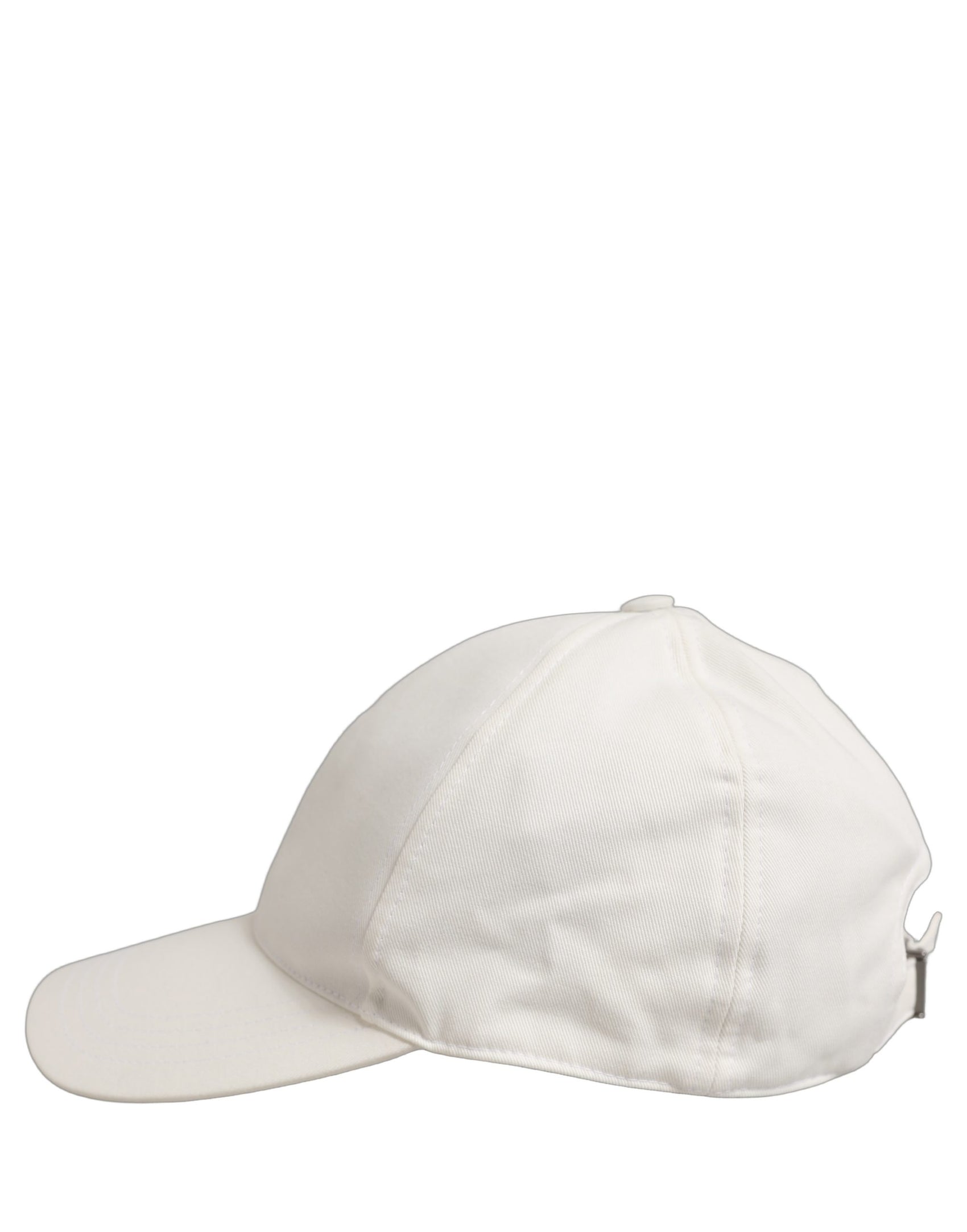 Dolce & Gabbana Men White Cotton Baseball Capello 6 Panels Hat